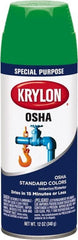 Krylon - OSHA Green, 12 oz Net Fill, Gloss, Enamel Spray Paint - Exact Industrial Supply