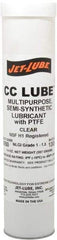 Jet-Lube - 14 oz Cartridge Synthetic General Purpose Grease - Clear, Food Grade, 400°F Max Temp, NLGIG 1-1/2, - Industrial Tool & Supply