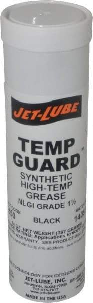 Jet-Lube - 14 oz Cartridge Graphite High Temperature Grease - Black, High/Low Temperature, 600°F Max Temp, NLGIG 1-1/2, - Industrial Tool & Supply