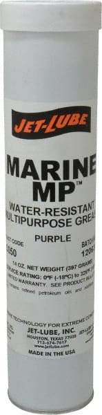 Jet-Lube - 14 oz Cartridge Lithium High Temperature Grease - Purple, High/Low Temperature, 325°F Max Temp, NLGIG 2, - Industrial Tool & Supply