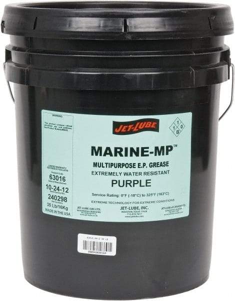 Jet-Lube - 35 Lb Pail Lithium High Temperature Grease - Purple, High/Low Temperature, 325°F Max Temp, NLGIG 2, - Industrial Tool & Supply