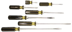 Stanley - 7 Piece Slotted Screwdriver Set - Bit Sizes: Philips 1/4 to 3/8" - Industrial Tool & Supply