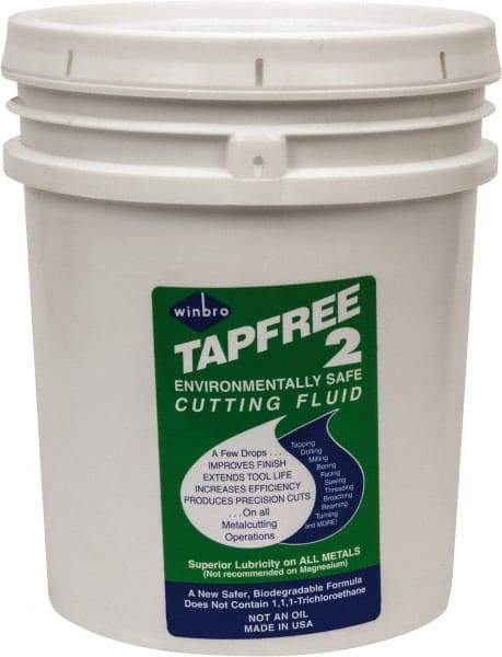 TapFree 2 - Tapfree 2, 5 Gal Pail Cutting & Tapping Fluid - Water Soluble, For Cleaning - Industrial Tool & Supply