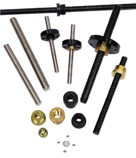 Nook Industries - 3/8-10 Acme, 6' Long, Stainless Steel Precision Acme Threaded Rod - Right Hand Thread, 2C Fit - Industrial Tool & Supply
