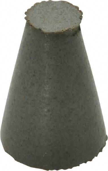 Cratex - 5/8" Max Diam x 1" Long, Taper, Rubberized Point - Coarse Grade, Silicon Carbide, 1/4" Arbor Hole, Unmounted - Industrial Tool & Supply