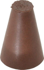 Cratex - 5/8" Max Diam x 1" Long, Taper, Rubberized Point - Fine Grade, Silicon Carbide, 1/4" Arbor Hole, Unmounted - Industrial Tool & Supply