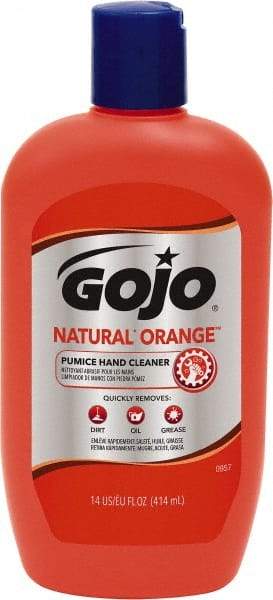 GOJO - 14 oz Squeeze Bottle Liquid Hand Cleaner - General Duty, Orange Scent, W/Pumice - Industrial Tool & Supply