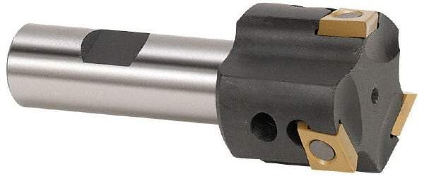 Kennametal - 1-1/2" Cut Diam, 0.39" Max Depth of Cut, 3/4" Shank Diam, 3-1/2" OAL, Indexable Square Shoulder End Mill - 4.21103R.. Inserts, Weldon Shank - Industrial Tool & Supply