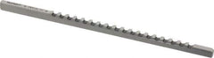 Dumont Minute Man - 3mm Keyway Width, Style A, Keyway Broach - High Speed Steel, Bright Finish, 1/8" Broach Body Width, 13/64" to 1-1/8" LOC, 5" OAL, 650 Lbs Pressure for Max LOC - Industrial Tool & Supply