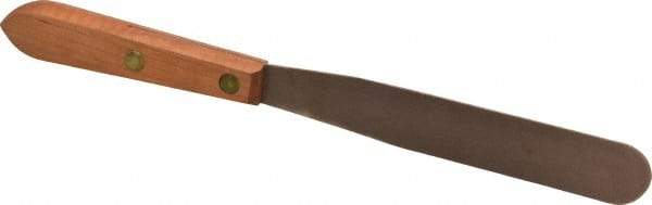 Ampco - 1" Wide Nickel Copper Spatula - Stiff, Wood Handle, 10-1/4" OAL - Industrial Tool & Supply