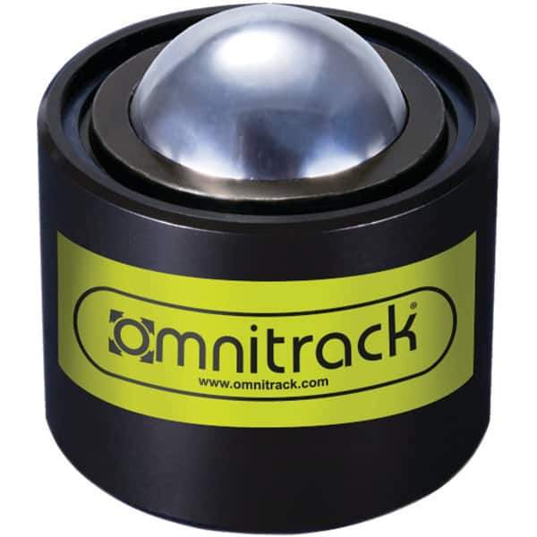 Value Collection - 1 Inch Diameter, Round, Chrome Steel Ball Transfer - 1-3/4 Inch Overall Diameter, 1-5/8 Inch Mount Height, 500 Lb. Capacity - Industrial Tool & Supply