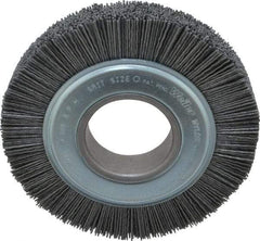 Weiler - 6" OD, 2" Arbor Hole, Crimped Nylon Wheel Brush - 1" Face Width, 1-1/4" Trim Length, 0.04" Filament Diam, 3,600 RPM - Industrial Tool & Supply