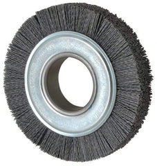 Weiler - 6" OD, 2" Arbor Hole, Crimped Nylon Wheel Brush - 1" Face Width, 1-1/4" Trim Length, 0.04" Filament Diam, 3,600 RPM - Industrial Tool & Supply