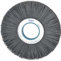 Weiler - 12" OD, 3-1/4" Arbor Hole, Crimped Nylon Wheel Brush - 1" Face Width, 3-5/16" Trim Length, 0.04" Filament Diam, 1,800 RPM - Industrial Tool & Supply