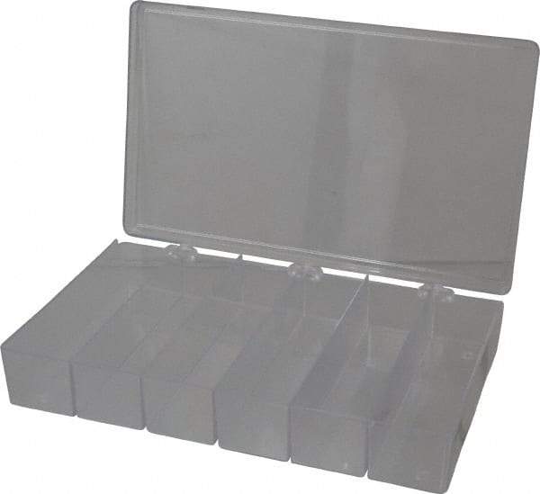 Flambeau - 6-3/4" Wide x 1-3/4" High x 11" Deep, Small Parts Box - K-Resin Frame, 6 Compartments, 6" Wide x 1-1/2" High x 1-5/8" Deep Bin - Industrial Tool & Supply