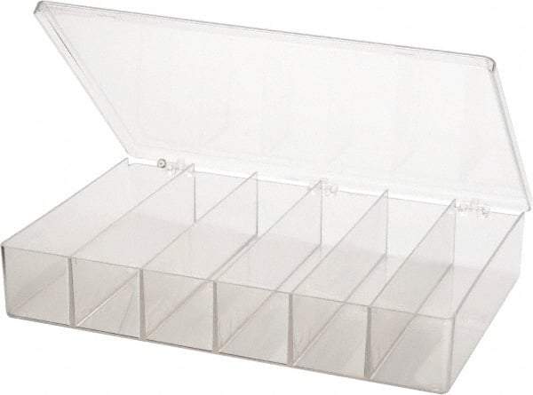 Flambeau - 9" Wide x 2-5/16" High x 13-1/8" Deep, Small Parts Box - K-Resin Frame, 6 Compartments, 8-1/4" Wide x 2" High x 1" Deep Bin - Industrial Tool & Supply