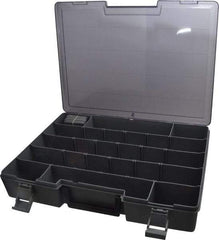 Flambeau - 15-1/2" Wide x 2-1/2" High x 11-3/4" Deep, Small Parts Storage Box - Copolymer Frame, 9 to 24 Compartments - Industrial Tool & Supply