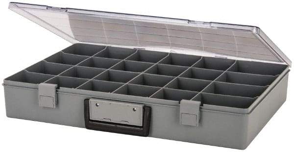 Flambeau - 18-1/2" Wide x 3" High x 13" Deep, Small Parts Storage Box - Copolymer Frame, 24 Compartments - Industrial Tool & Supply