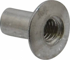Made in USA - #8-32 Thread Barrel, Aluminum Sex Bolt & Binding Post - Uncoated, 3/8" Screw Length, 1/2" Long Barrel - Industrial Tool & Supply
