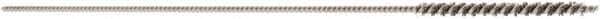 Brush Research Mfg. - 0.063" Diam Helical Stainless Steel Tube Brush - 0.003" Filament Diam, 3/4" Brush Length, 3" OAL, 0.034" Diam Shank - Industrial Tool & Supply