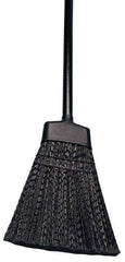 Ability One - 56" OAL Polypropylene Bristle Corn Broom - Plastic-Coated Metal Handle - Industrial Tool & Supply