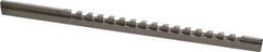 Value Collection - 3/32" Keyway Width, Style B, Keyway Broach - High Speed Steel, Bright Finish, 3/16" Broach Body Width, 19/64" to 1-11/16" LOC, 6-3/4" OAL - Industrial Tool & Supply