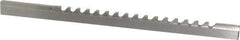 Value Collection - 1/8" Keyway Width, Style B, Keyway Broach - High Speed Steel, Bright Finish, 3/16" Broach Body Width, 19/64" to 1-11/16" LOC, 6-3/4" OAL - Industrial Tool & Supply
