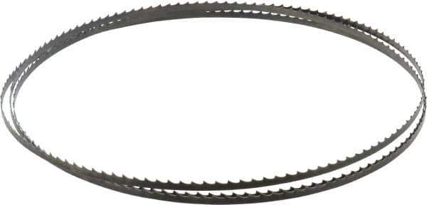 Starrett - 4 TPI, 7' 9" Long x 1/4" Wide x 0.025" Thick, Welded Band Saw Blade - Carbon Steel, Toothed Edge, Raker Tooth Set, Flexible Back, Contour Cutting - Industrial Tool & Supply