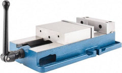Interstate - 8" Jaw Width, 8" Jaw Opening Capacity, Horizontal Stationary Machine Vise - Manual Operation, 11,250 Lb Capacity, 1 Station, 20" Long x 6.1" High x 1-15/16" Deep, 1-15/16" Jaw Height, Cast Iron - Industrial Tool & Supply