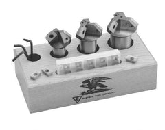 Everede Tool - 0.5 to 1.958" Cut Diam, 60° Lead Angle, 120° Included Angle, Straight Shank Indexable Chamfer End Mill Set - 3/4 to 1-1/4" Shank Diam, Weldon Flats APLT 347 CV6 Insert, CHM Toolholder, 2 & 3 Flutes - Industrial Tool & Supply