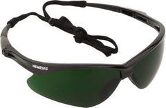 Jackson Safety - Green Lenses, Framed Welding Glasses - Scratch Resistant, Black Frame, Size Universal, Wrap Around - Industrial Tool & Supply