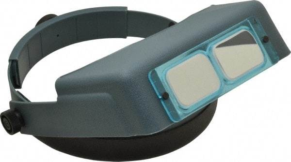 Made in USA - 2x Magnification, Optical Glass, Rectangular Magnifier - Headband Mount, 10 Inch Focal Distance - Industrial Tool & Supply