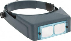 Made in USA - 2.5x Magnification, Optical Glass, Rectangular Magnifier - Headband Mount, 8 Inch Focal Distance - Industrial Tool & Supply