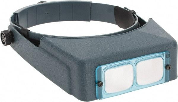 Made in USA - 3.5x Magnification, Optical Glass, Rectangular Magnifier - Headband Mount, 4 Inch Focal Distance - Industrial Tool & Supply