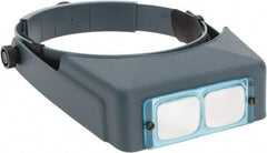 Made in USA - 3.5x Magnification, Optical Glass, Rectangular Magnifier - Headband Mount, 4 Inch Focal Distance - Industrial Tool & Supply