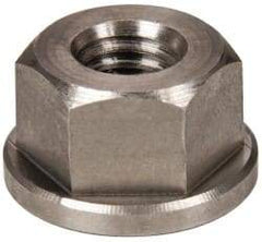 Gibraltar - 3/8-16, 7/8" Flange Diam, 1/2" High, 11/16" Across Flats, Flange Nut - Grade 303 Stainless Steel, 1/8" Flange Height - Industrial Tool & Supply