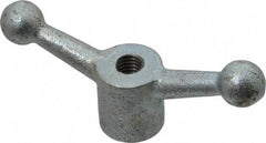 Gibraltar - 2 Offset Arms, 1/2-13" Hole, Zinc Plated, Tapped Speed Handle - 2-1/4" High, 1/2" Arm Diam, 1-1/8" Hub Diam, 3/4" Ball Diam - Industrial Tool & Supply
