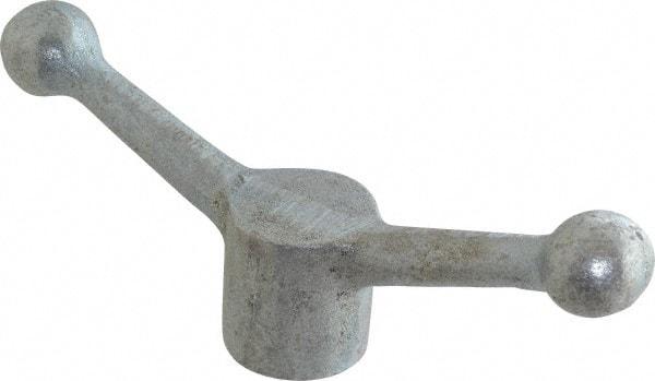 Gibraltar - 2 Offset Arms, Zinc Plated, Blank Speed Handle - 2-15/16" High, 5/8" Arm Diam, 1-5/8" Hub Diam, 1" Ball Diam - Industrial Tool & Supply