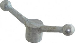 Gibraltar - 2 Offset Arms, Zinc Plated, Blank Speed Handle - 2-15/16" High, 5/8" Arm Diam, 1-5/8" Hub Diam, 1" Ball Diam - Industrial Tool & Supply