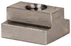 Gibraltar - 5/16-18 Blind Tapped T Slot Nut - 3/8" Slot Width, 5/8 x 7/32" Base Width x Height, 3/4 x 13/32" OAL x Height - Industrial Tool & Supply