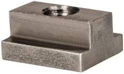 Gibraltar - 3/8-16 Blind Tapped T Slot Nut - 7/16" Slot Width, 3/4 x 7/32" Base Width x Height, 1 x 1/2" OAL x Height - Industrial Tool & Supply