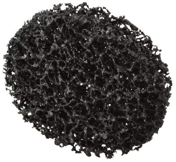 3M - 3" Very Coarse Grade Silicon Carbide Deburring Disc - 1/4" Center Hole, Arbor Connection, Black, 8,500 Max RPM - Industrial Tool & Supply