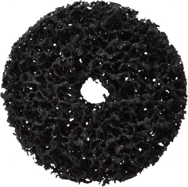 3M - 3" Very Coarse Grade Silicon Carbide Deburring Disc - 1/2" Center Hole, Arbor Connection, Black, 8,500 Max RPM - Industrial Tool & Supply