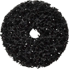 3M - 3" Very Coarse Grade Silicon Carbide Deburring Disc - 1/2" Center Hole, Arbor Connection, Black, 8,500 Max RPM - Industrial Tool & Supply