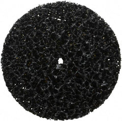 3M - 4" Very Coarse Grade Silicon Carbide Deburring Disc - 1/4" Center Hole, Arbor Connection, Black, 6,000 Max RPM - Industrial Tool & Supply