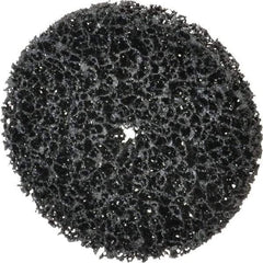 3M - 4" Very Coarse Grade Silicon Carbide Deburring Disc - 3/8" Center Hole, Arbor Connection, Black, 6,000 Max RPM - Industrial Tool & Supply