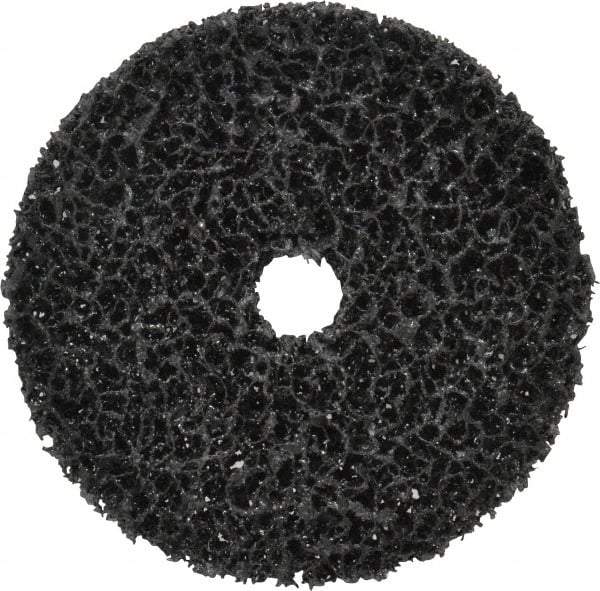 3M - 4" Very Coarse Grade Silicon Carbide Deburring Disc - 5/8" Center Hole, Arbor Connection, Black, 6,000 Max RPM - Industrial Tool & Supply