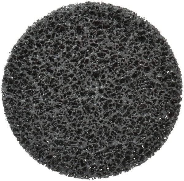 3M - 6" Very Coarse Grade Silicon Carbide Deburring Disc - 1/4" Center Hole, Arbor Connection, Black, 4,000 Max RPM - Industrial Tool & Supply