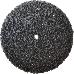 3M - 6" Very Coarse Grade Silicon Carbide Deburring Disc - 3/8" Center Hole, Arbor Connection, Black, 4,000 Max RPM - Industrial Tool & Supply