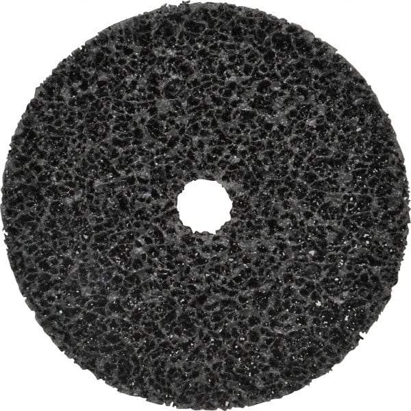 3M - 6" Very Coarse Grade Silicon Carbide Deburring Disc - 7/8" Center Hole, Arbor Connection, Black, 4,000 Max RPM - Industrial Tool & Supply
